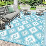 Tappeto esterno impermeabile e riutilizzabile 180 x 270 cm - Tappeto in materiale sintetico UV-resistente per giardino, spiaggia e picnic