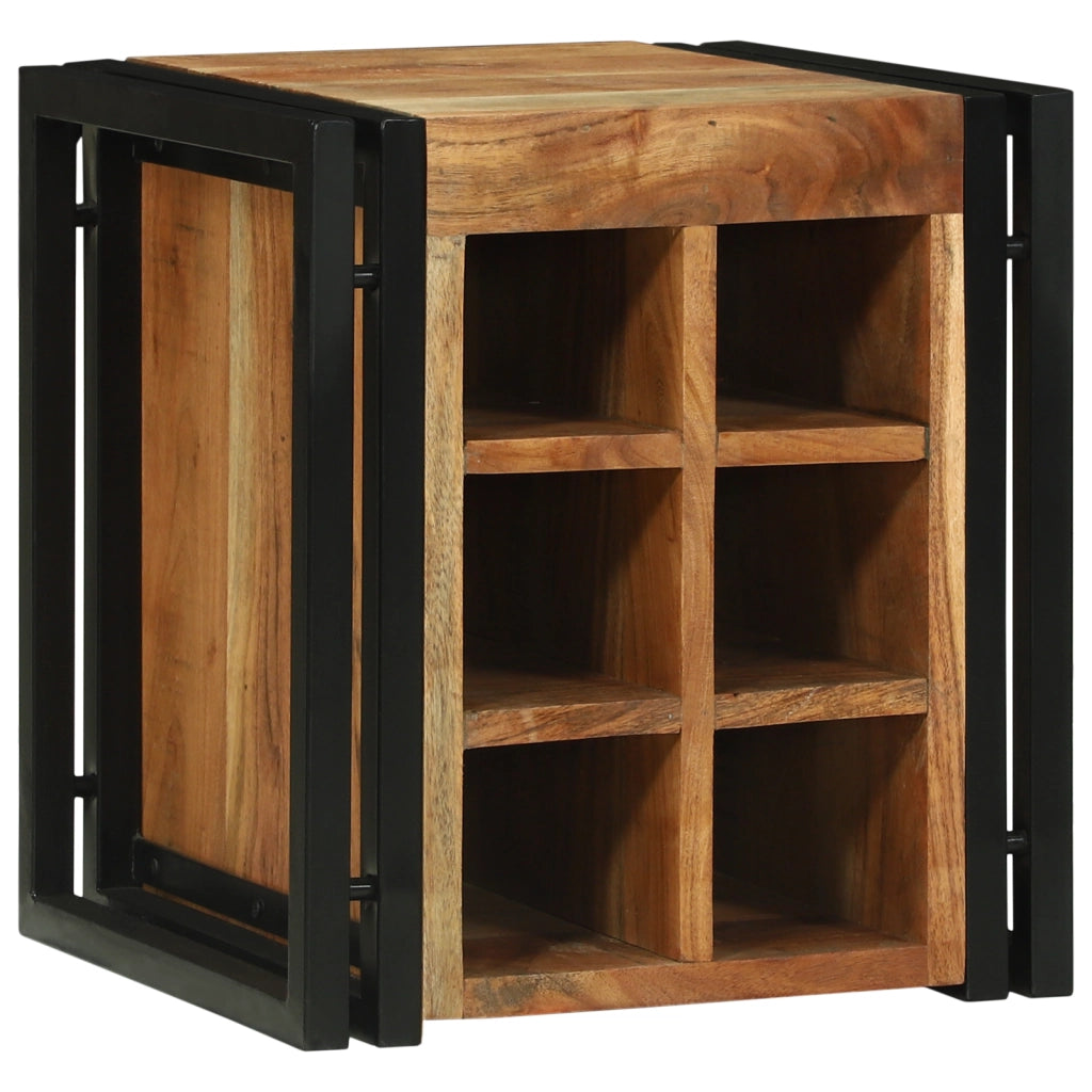 Portabottiglie 34.5x35x39 cm Legno massello di acacia