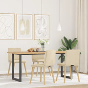 Sedie da Pranzo 4 pz Crema in Tessuto 3315362