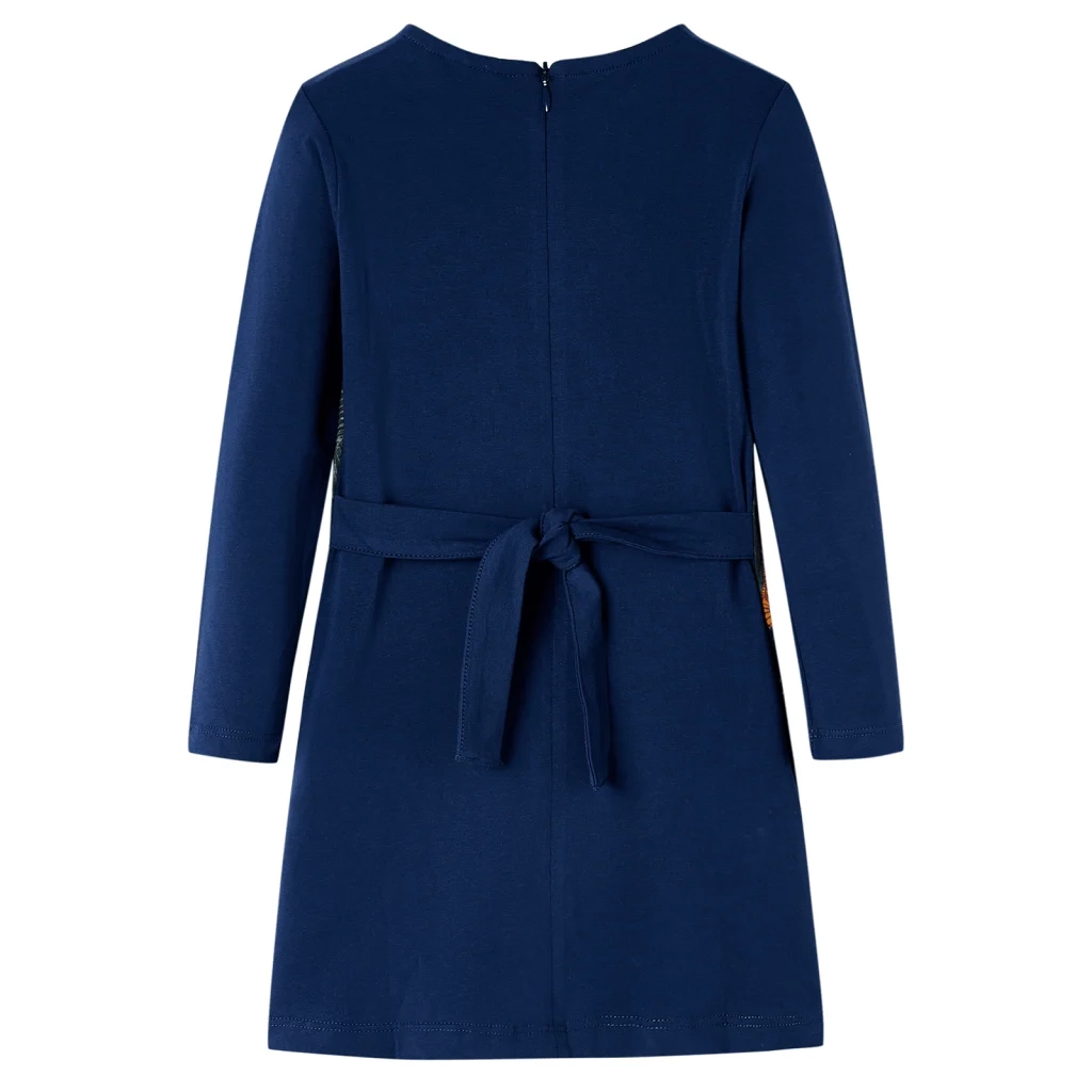 Abito da Bambina a Maniche Lunghe Blu Marino 116 CFW9478655