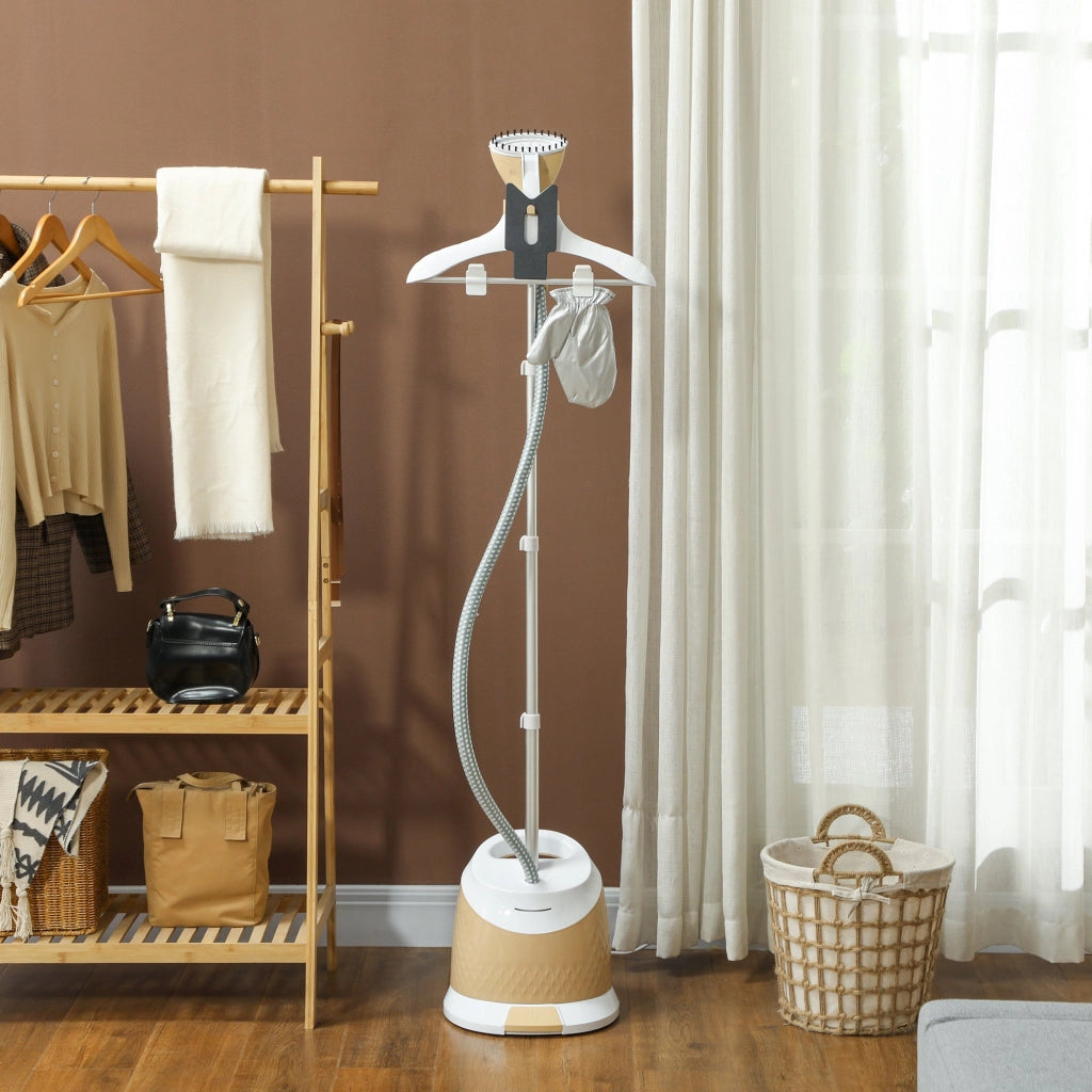 Ferro da Stiro Verticale a Vapore 1800W con Serbatoio 1.8L e Altezza Regolabile  Oro
