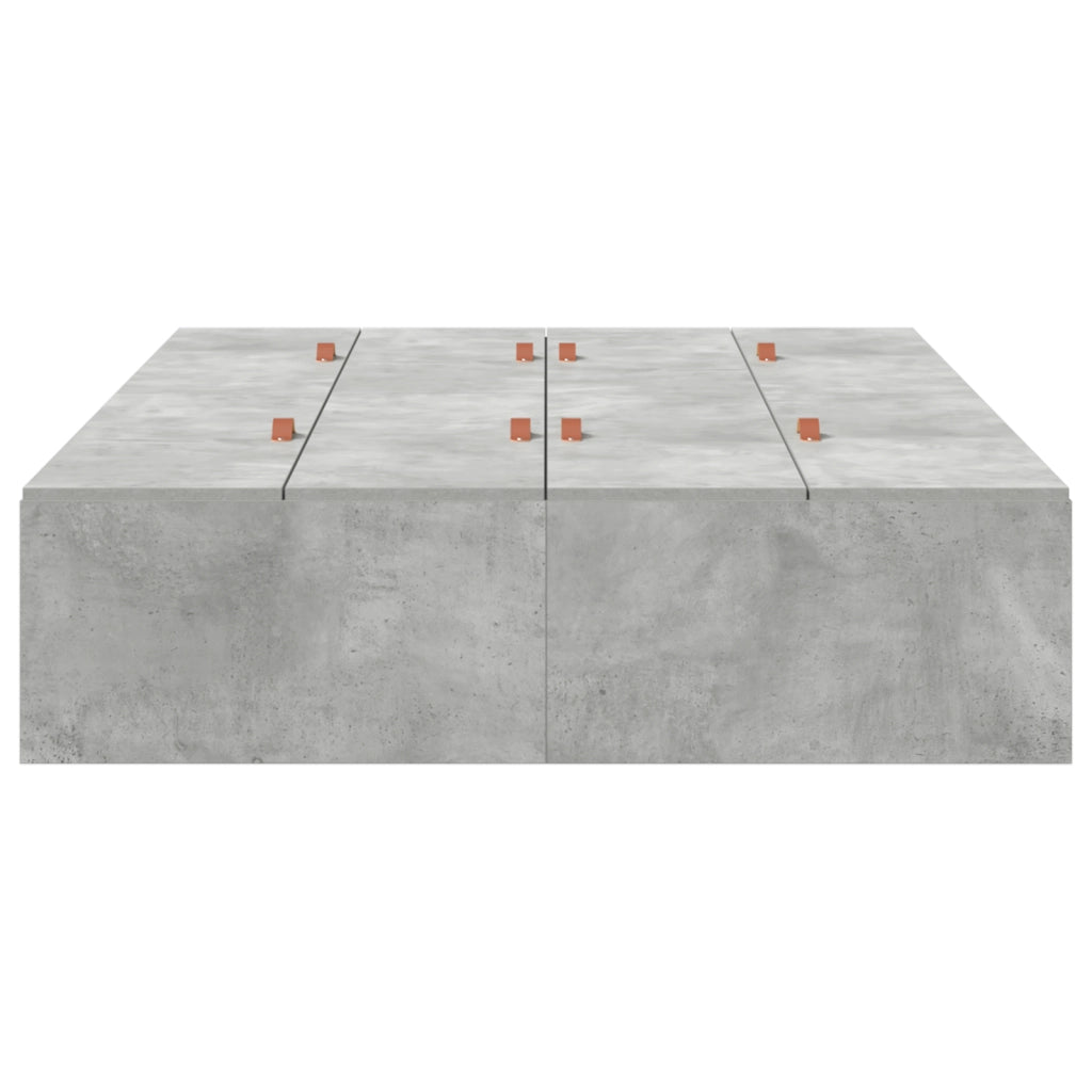 Struttura Letto con Contenitore Grigio Cemento 120x190 cm