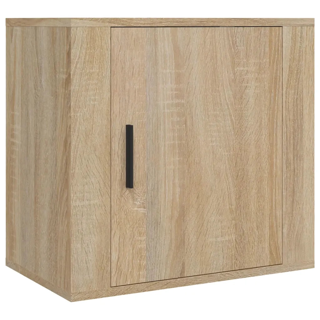 Set di 2 Comodini | Armadio da Notte | Mobiletto da notte a Muro Rovere Sonoma 50x30x47 cm