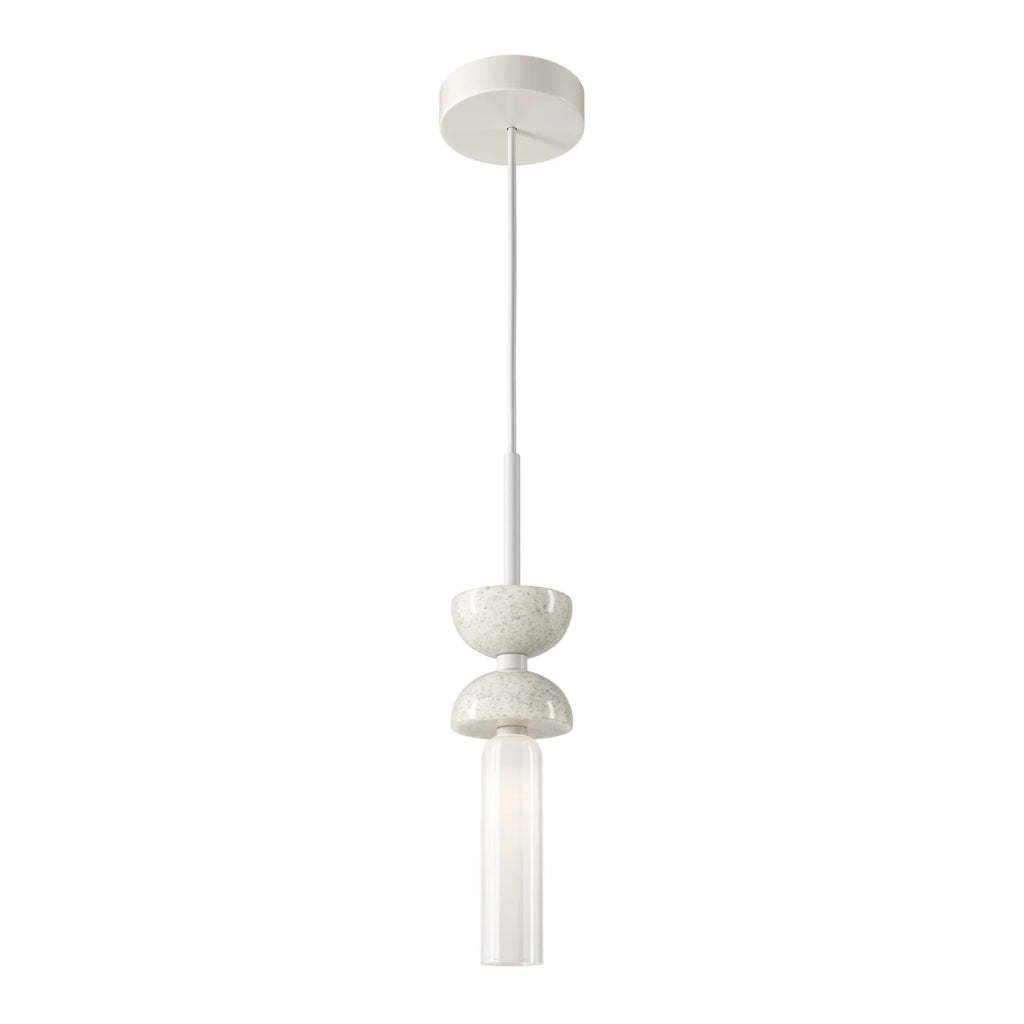 Maytoni Lampada A Sospensione Moderna Kyoto 1 Luce G9 Bianco Metallo Vetro