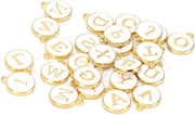 Kit di accessori per gioielli in argento sterling 925, con 26 lettere H, orecchini e catenine per DIY e artigianato