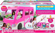 Barbie Camper barbie Camper dei Sogni Playset con Veicolo, con Ruote, Piscina, Scivolo, 7 Aree Gioco e Oltre 60 Accessor