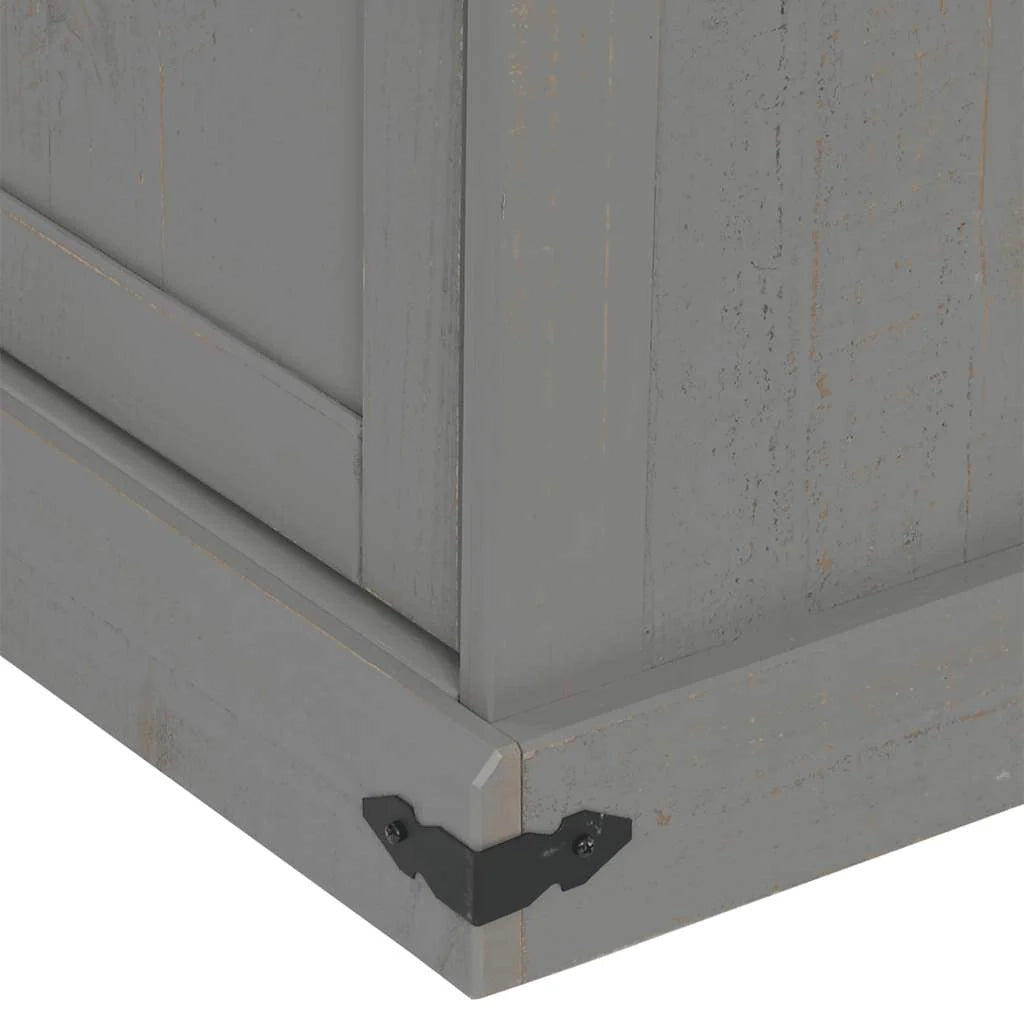 Mobile TV HALDEN 150 x 40 x 60 cm con ante scorrevoli e moderno contenitore in pino grigio 02_0057825