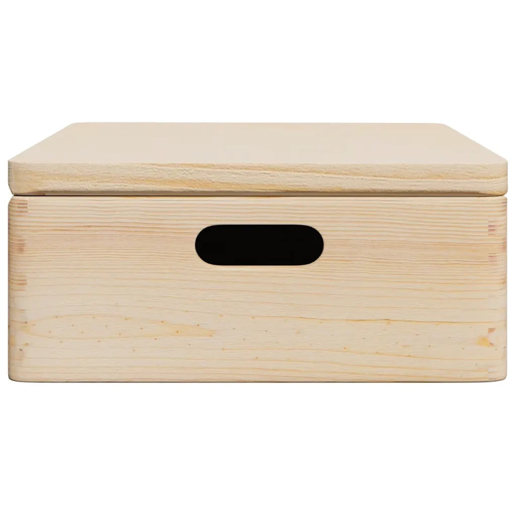 Scatola in Legno con Coperchio&Manici 40x30x13 cm Legno di Pino 4017391