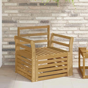 Set di divani da esterno-Sofa da giardino Legno di Acacia Massello Bianco 681662
