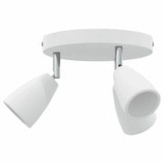 Faretto da soffitto moderno orientabile con illuminazione concentrata 19 x 19 x 14,5 cm metallo bianco 02_0058320