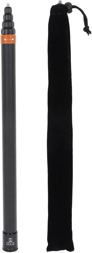 Astuccio Telescopico per Azione con Stabilizzatore per Camere di Azione - Flessibile - Realizzato in Fibra di Carbonio - Panoramico - Adatto per Insta 360x3, One RS, Go 2, One X2