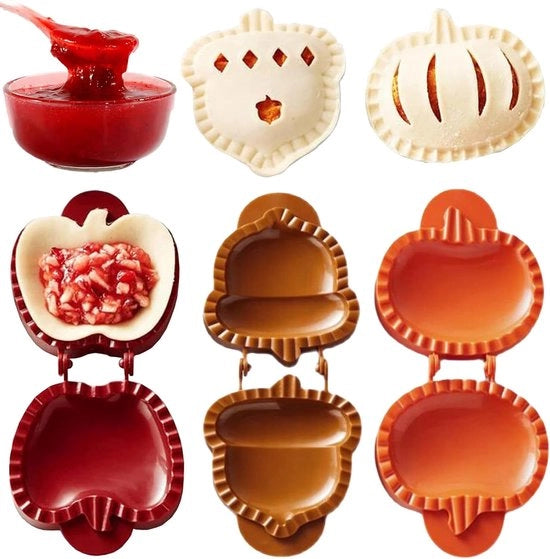 Tre pezzi di forma per torta artigianale - forma per torta di mele - forma per torta da sacchetto - forma per torta miniartigianale per Natale - facile da pulire - adatto per Thanksgiving, Halloween, Natale attrezzatura da cucina