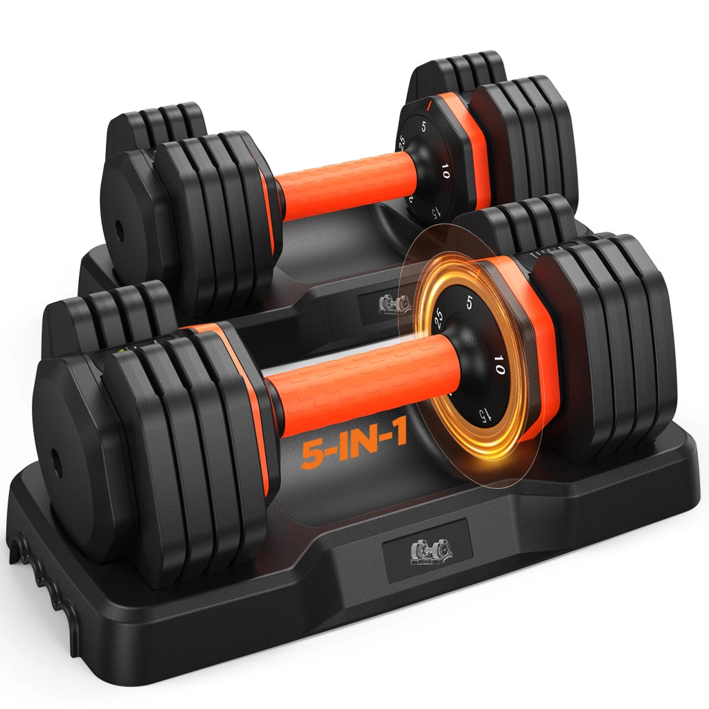 Set di manubri regolabili 2 pezzi 50LB ¨C zephmum ¨C manubri palestra casa fitness antiscivolo