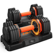 Set di manubri regolabili 2 pezzi 50LB ¨C zephmum ¨C manubri palestra casa fitness antiscivolo