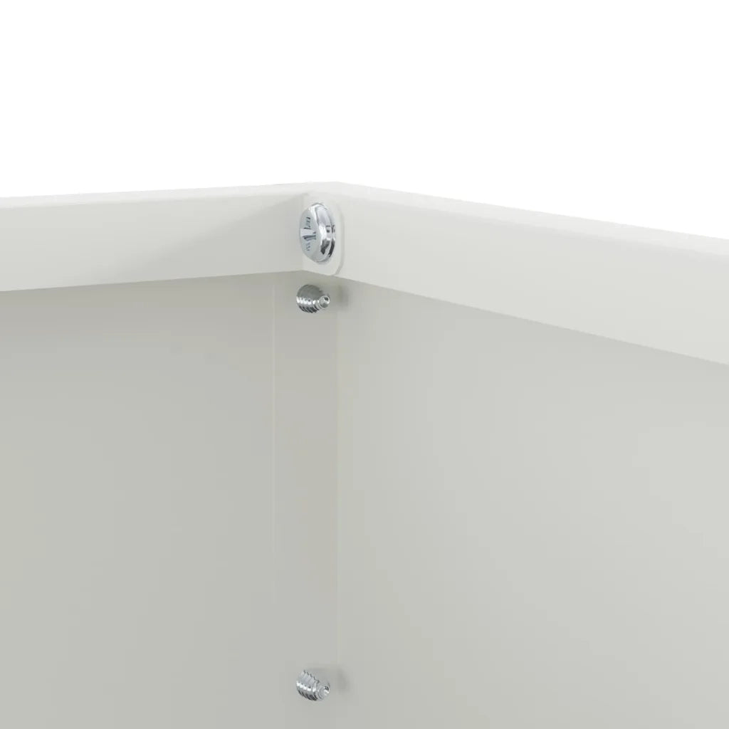 Bordura per Prato Bianco 40 x 40 x 13 cm Acciaio CFW8393609