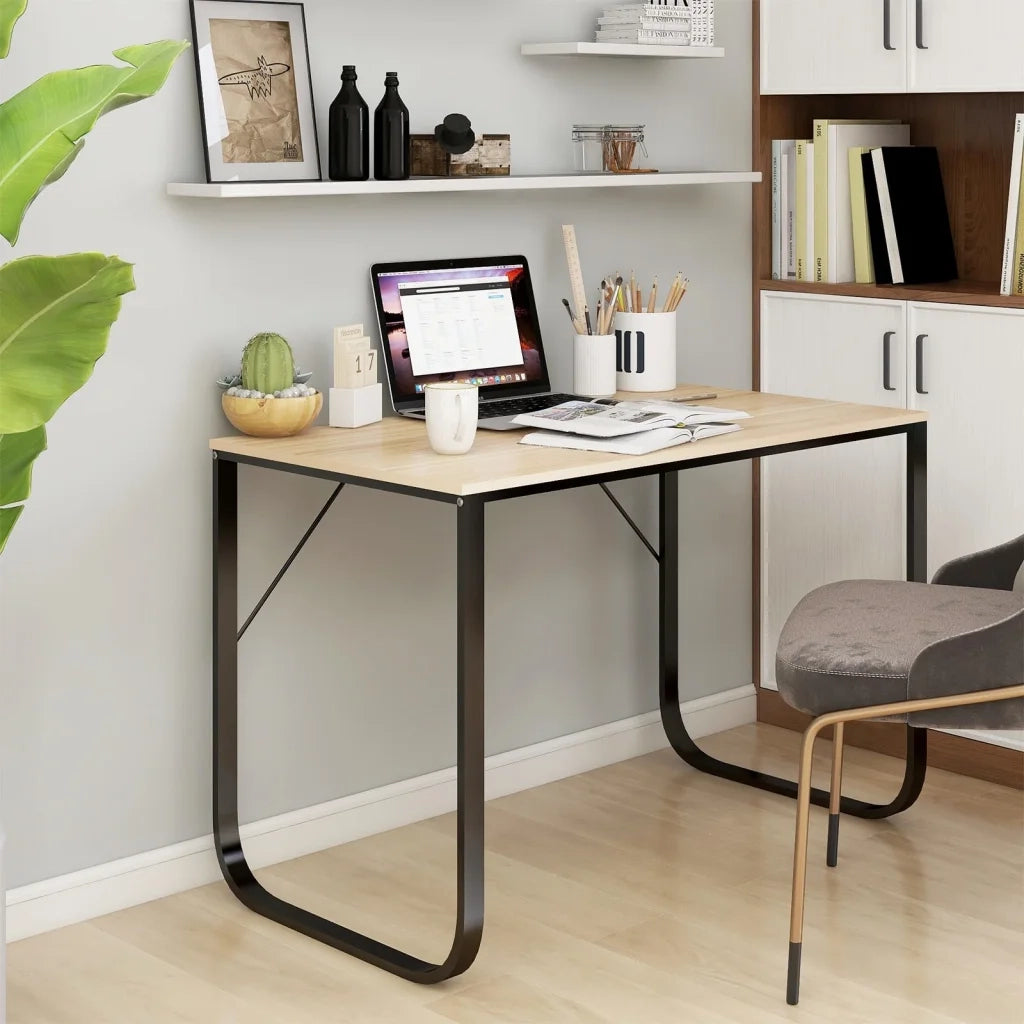 Scrivania per Computer Nero e Rovere 110x60x73 cm in Truciolato cod mxl 70931