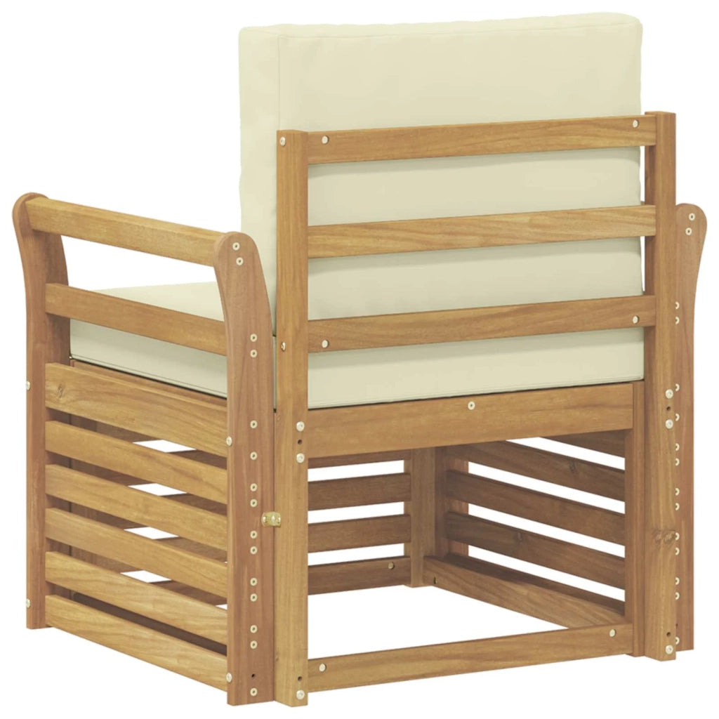 Set di divani da esterno-Sofa da giardino Poliestere Bianco 804813