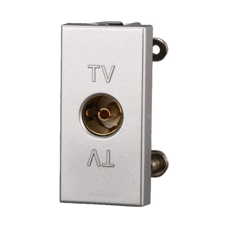 Connettore Presa TV Femmina Colore Grigio Compatibile Con Bticino Axolute