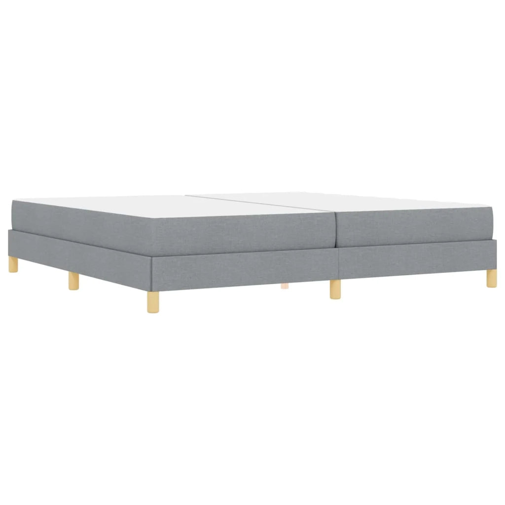 Letto a molle con materasso Grigio chiaro 200 x 200 cm Tessuto