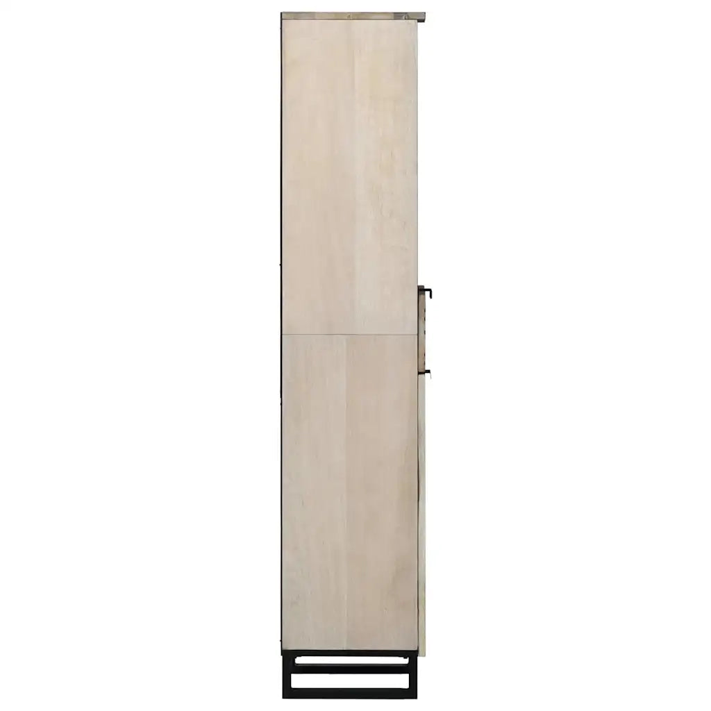 vidaXL Mobile da Bagno con lo scaffale Marrone e Nero 38 x 33 x 160 cm