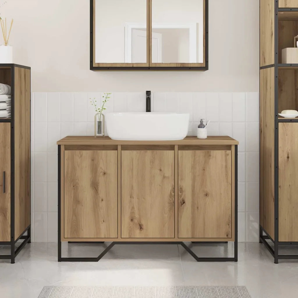 Armadio per Lavabo da Bagno Rovere artigianale 91 x 35 x 60 cm 869181