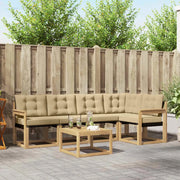 Set di divani da esterno 6 pz Bianco e Beige 3389495