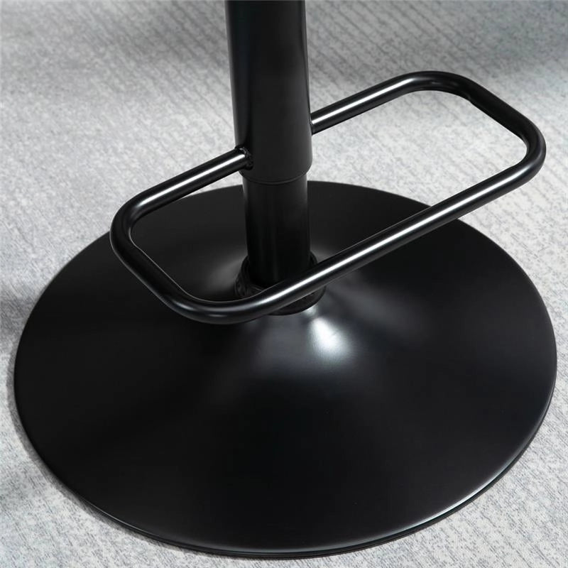 SET 2 SGABELLI GIREVOLI AD ALTEZZA REGOLABILE 47.5X50X93.5-116 CM NERO E NOCE
