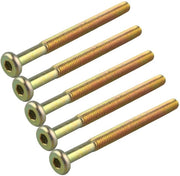 Viti a testa piatta 75 mm - Viti a 6 guglie - Collegamento ligneo - Resistente all'usura - Inox - 5 pezzi - Viti