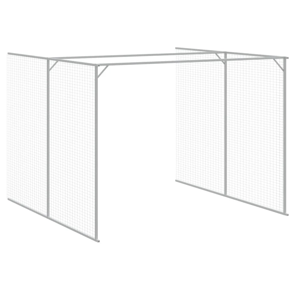 Cuccia per cani con recinto chiaro 214 x 865 x 181 cm grigio 02_0043512