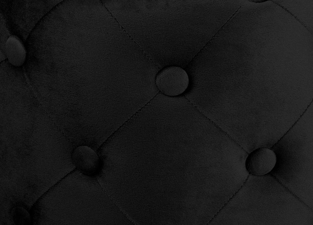 Pouf Salotto/Camera Con Bottoni Imbottito Modello Velvet Parigi In Tinta Unita - Pouf - Nero