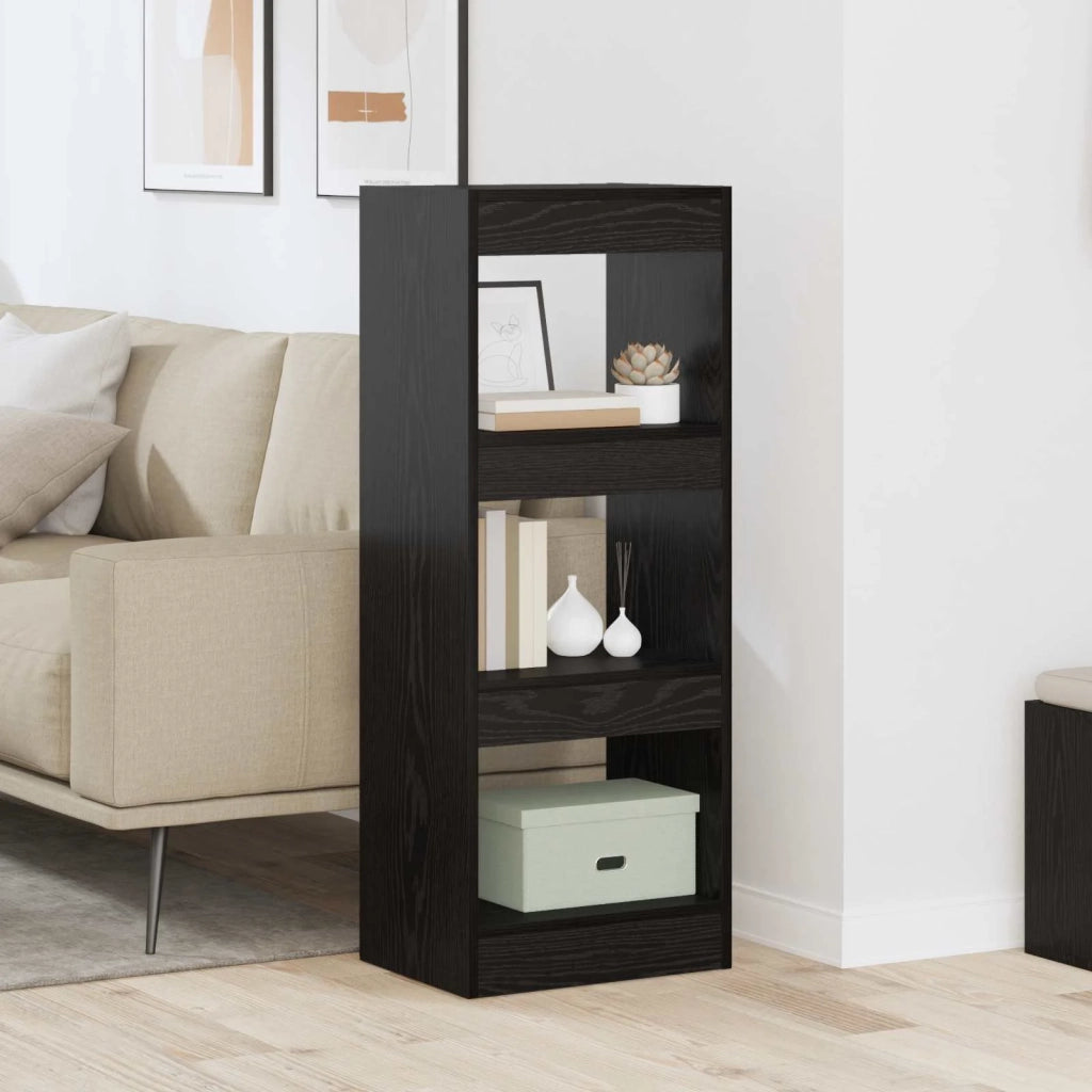 Armadio per Libri 3 livelli 37 x 30 x 103 cm Rovere nero 880455