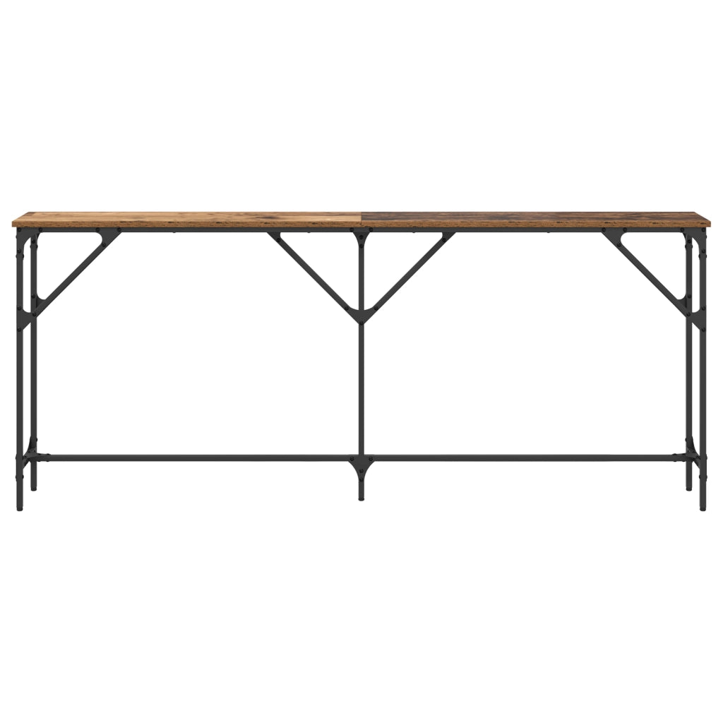 Tavolo Consolle Legno Invecchiato 180x23x75 cm Legno Ingegnerizzato