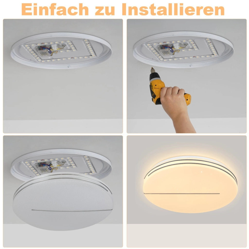 ZMH Lampada da soffitto LED cielo stellato bianco caldo telecomando per cucina