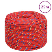 Corda Nautica Rossa 8 mm 25 m in Polipropilene cod mxl 47066
