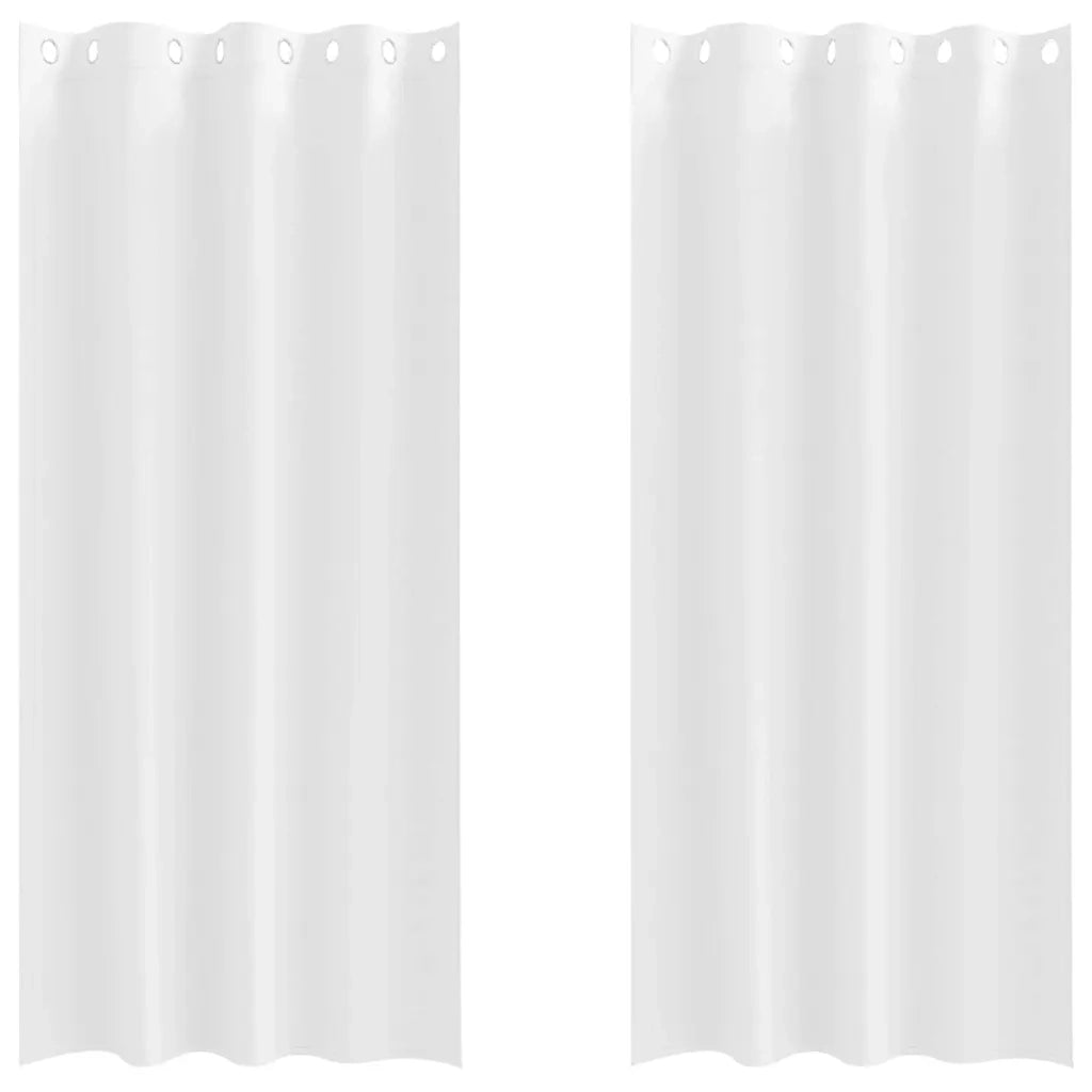 Tende Blackout con Anelli 2 pz Bianco Puro 245 x 140 cm 4107386
