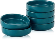 Set di ciotoline in ceramica per 6 piccoli piatti per snack, contenitori per spezie per sushi, ketchup e BBQ (verde) - 9 cm ciotoline per accompagnamento.