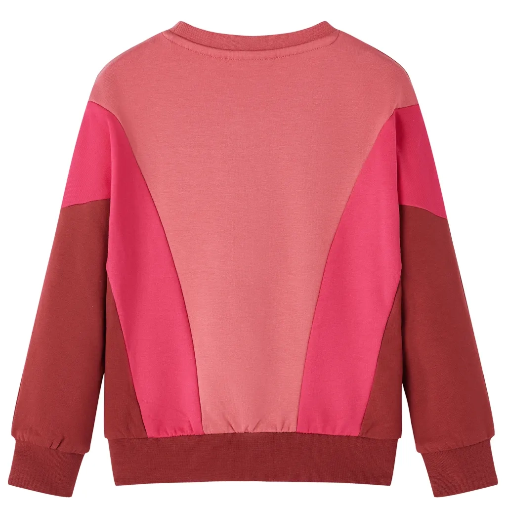 Felpa da Bambino Color Block Rosa e HennÃ© 92cod mxl 84171