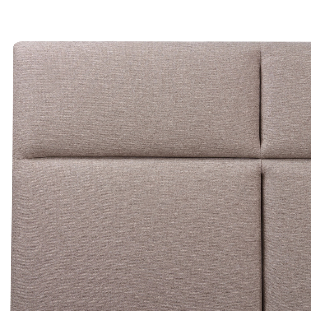 Letto ottomano Taupe Poliestere Rivestito 180 x 200 cm con Storage e Testata Mobili da Camera da Letto