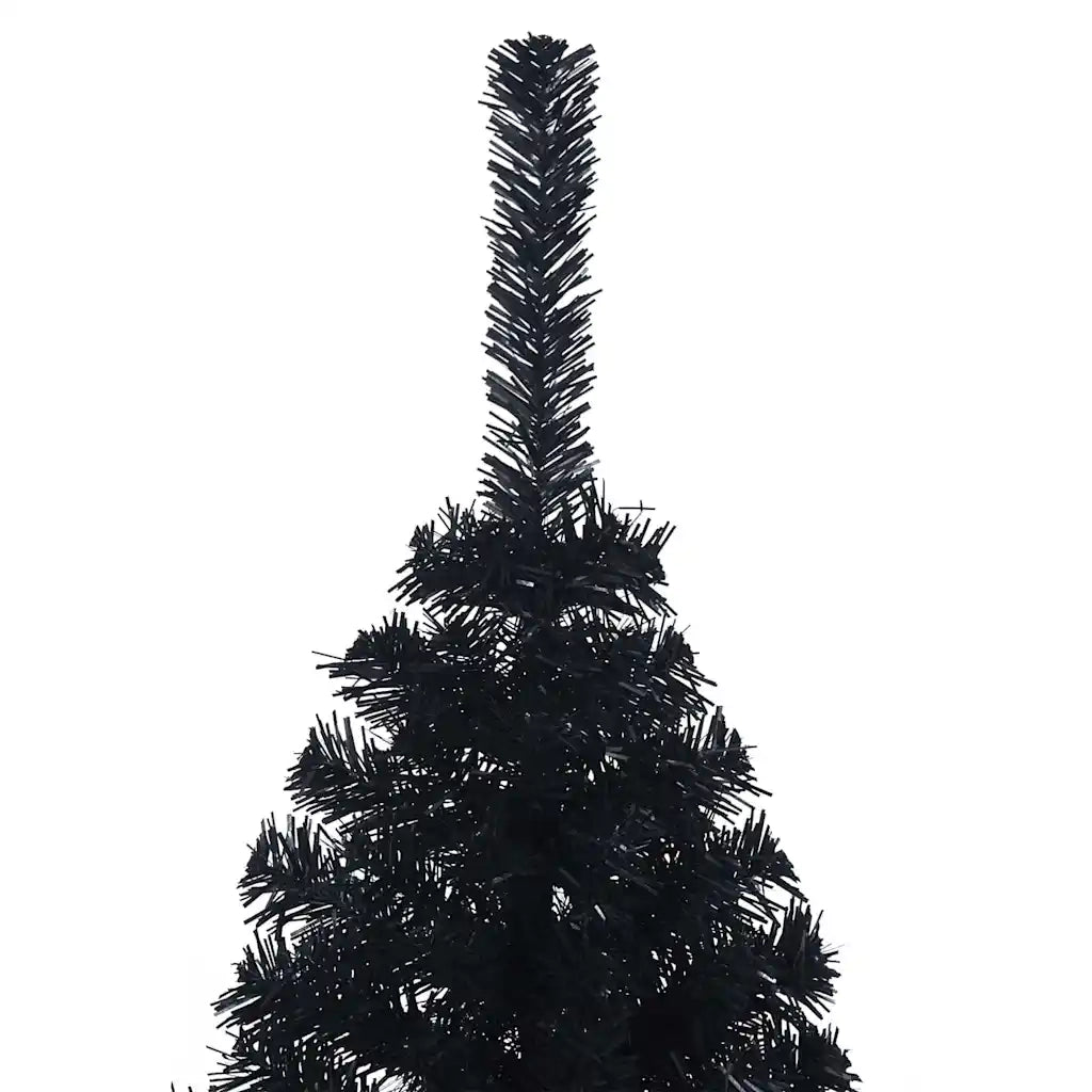 Albero di Natale artificiale con luci integrate Nero 150 cm PVC 3397133