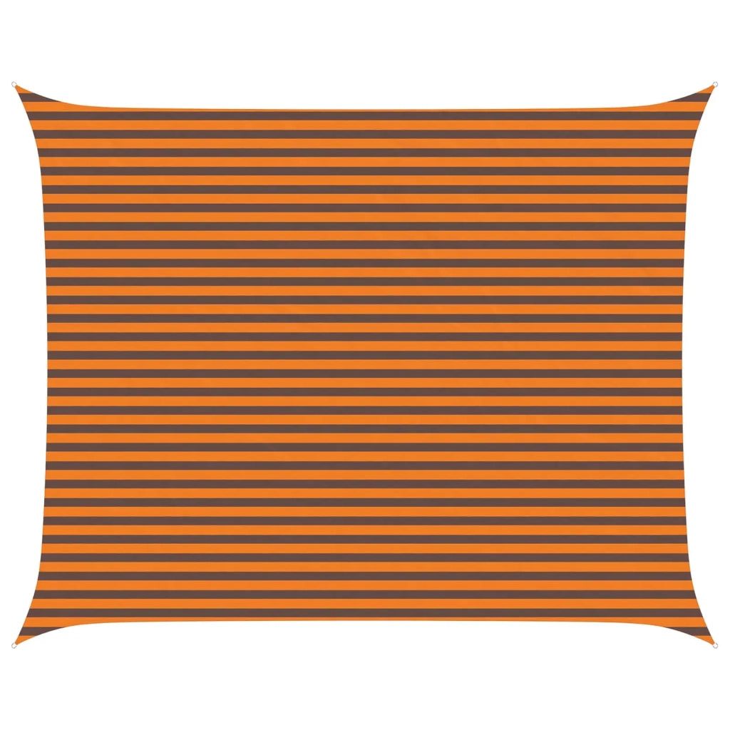 Vela da ombra solare-Telo Ombra-Vela Ombreggiante-Parasole a Vela Arancione e Marrone 5 x 4 m