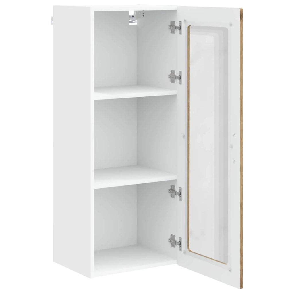 Mobile da cucina moderno a parete con vano contenitore estetico 40 x 31 x 100 cm realizzato in legno di rovere ingegnerizzato finitura artigianale 02_0054446
