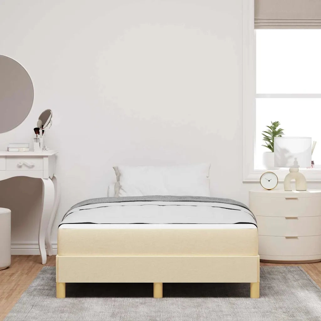 vidaXL Letto a molle Crema e Marrone 120 x 200 cm