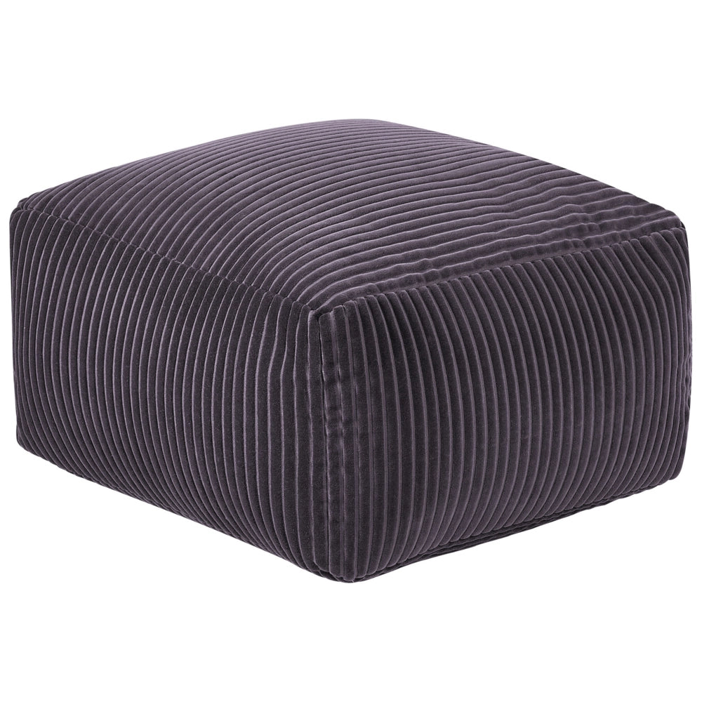 Moderno Pouf Intrecciato da Salotto 50 x 30 cm Motivo Grigio Scuro