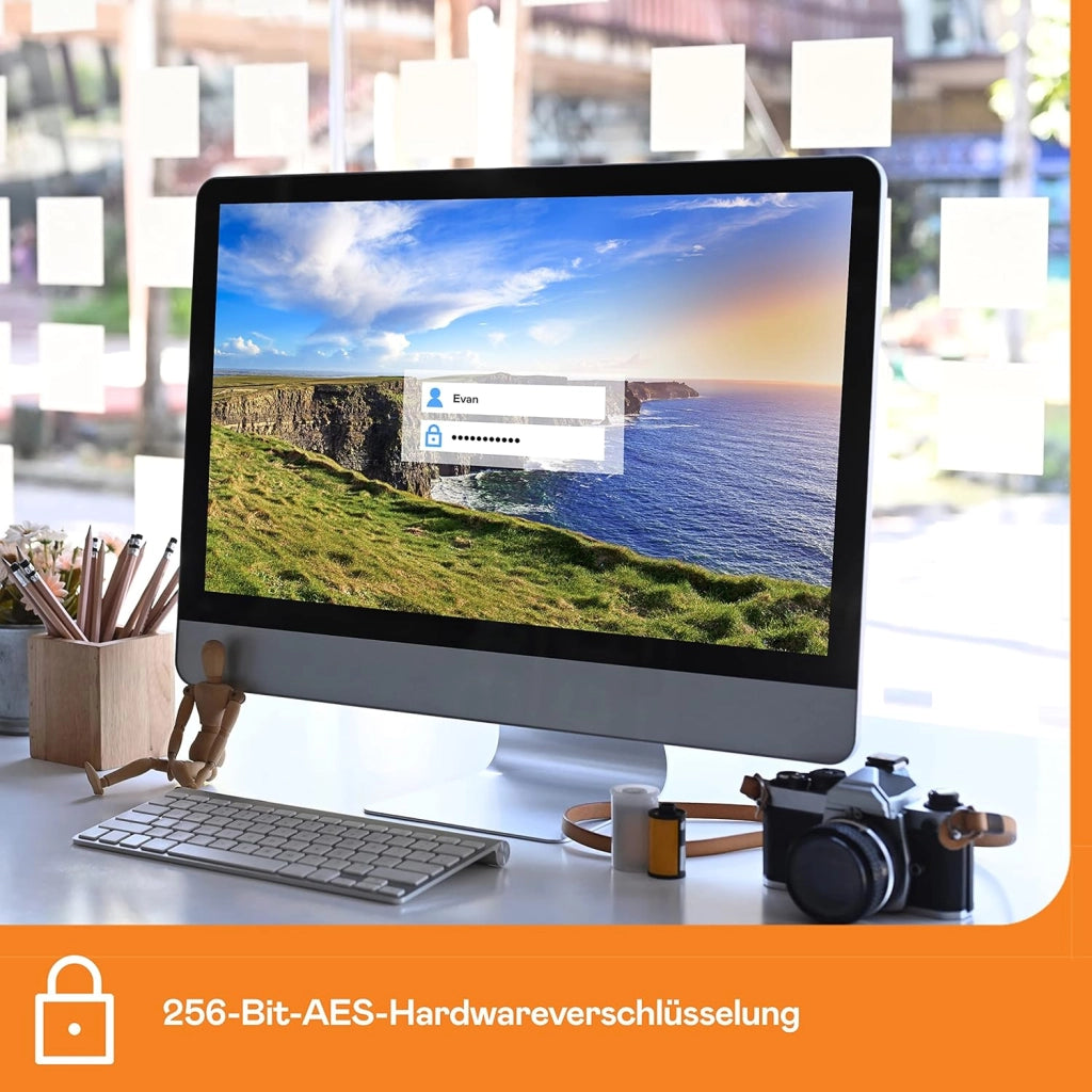 22TB My Book Hard Disk Esterno per Desktop, USB 3.2 Gen 1, exFAT, SuperSpeed USB-A, Protezion con password, Software per la gestion e il backup, Formatto per Windows and MacOS, Nero