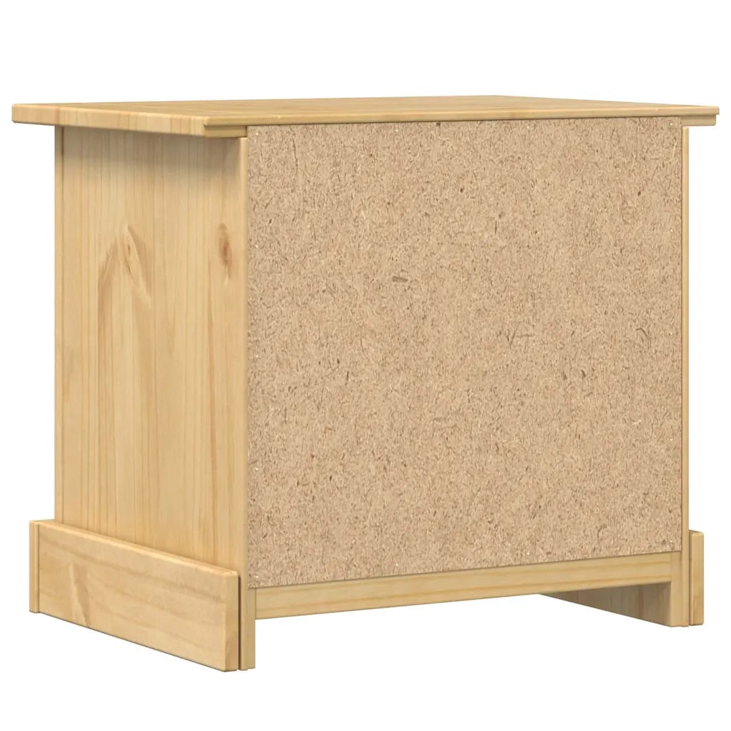 Comodino Corona 53x39x47 cm in Legno Massello di Pino 4005658