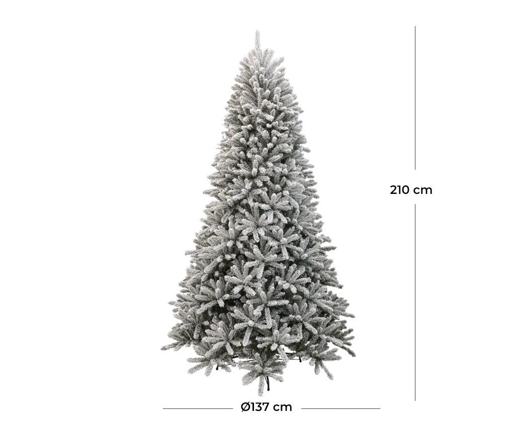 Albero di Natale Artificiale Innevato 225 cm 96 Rami Eucalipto del Gargano