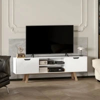 Mobile TV con Cassetti e Mensole Aperte, MDF, 150 x 39 x 50 cm, Bianco