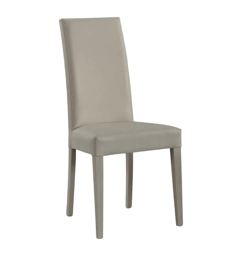 Set 2 sedie moderne legno ecopelle imbottita grigio (687) - Mobili 2G