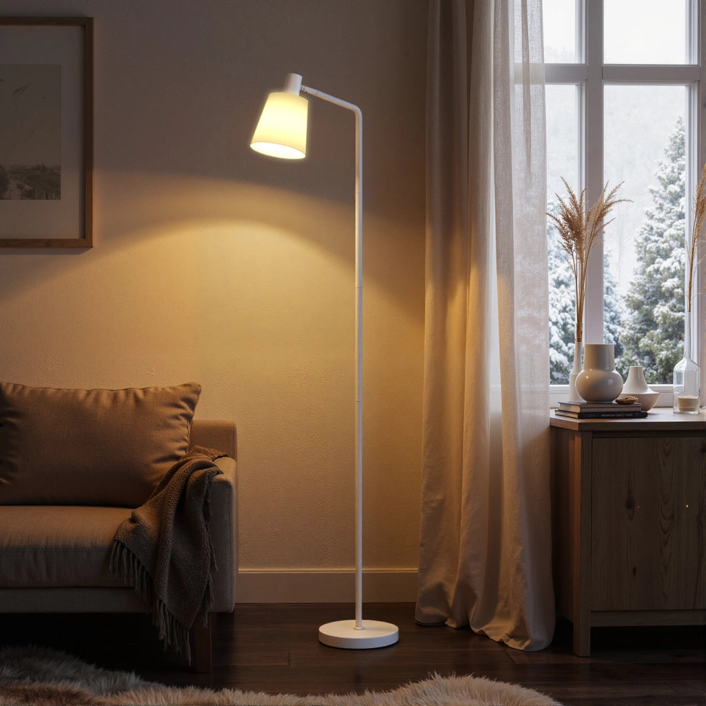 Lampada da Terra LED Regolabile 3 Temperature Colore 3000K-6500K ¨C zephmum ¨C Bianco