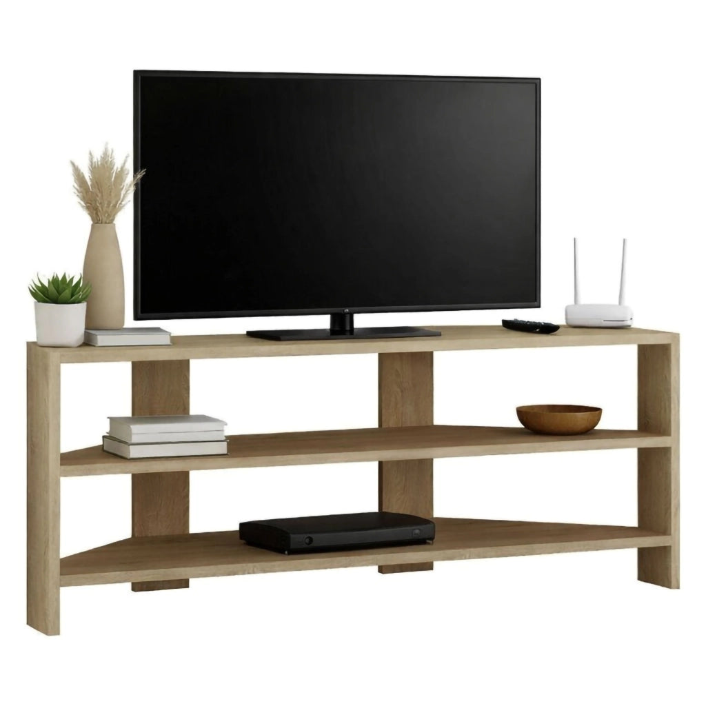 Mobile porta TV Centauro, Credenza da soggiorno, Armadio basso per TV, Base parete attrezzata, 114x36h45 cm, Quercia